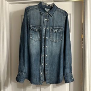 J Crew fitted jean shirt